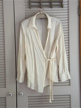 Primark Cream Wrap-Front Shirt